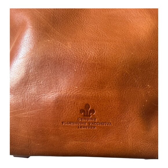 Dooney & Bourke Florentine Hattie Drawstring Italian Leather Boho Bag in Natural - Picture 10 of 14